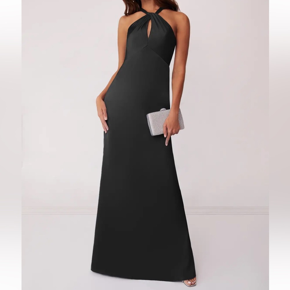 Barbie™  AZAZIE 1006 Stretch
Black Sheath Stretch Satin Dress black